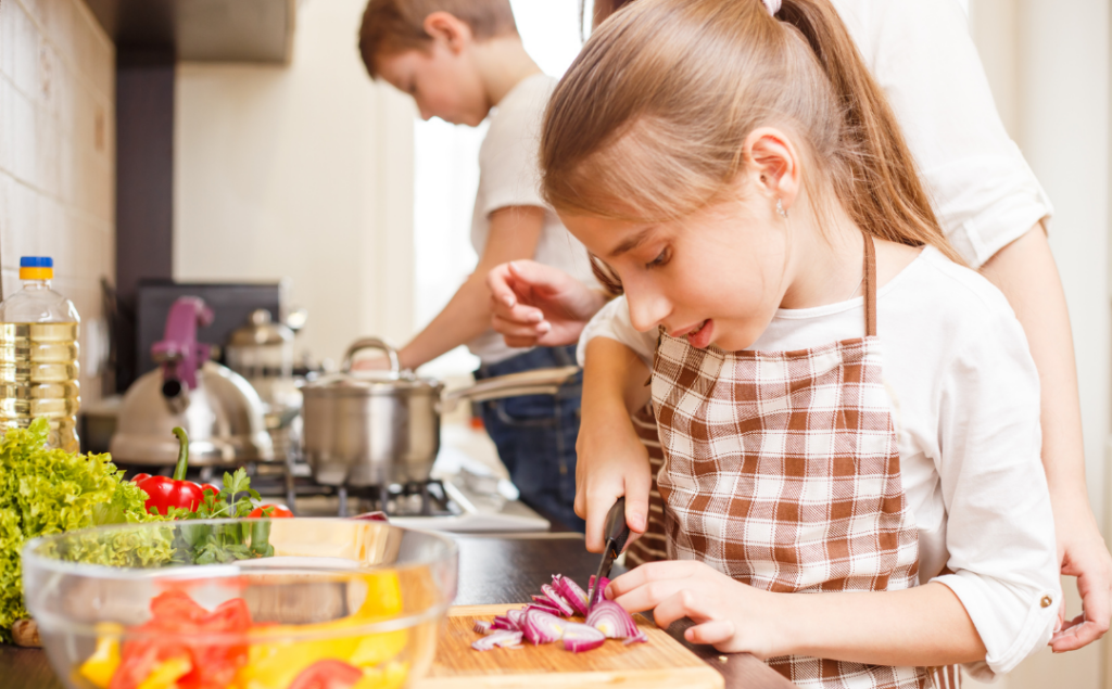Youth in kitchen