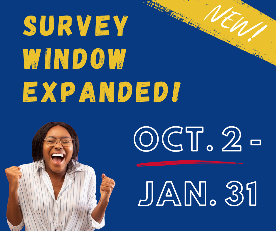 survey window expanded